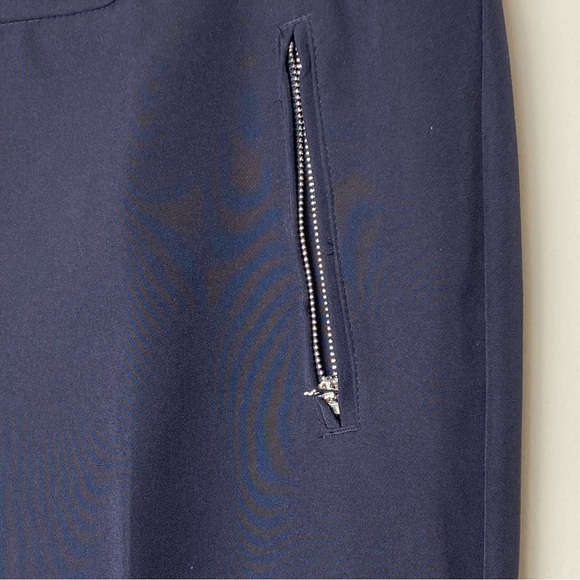 SALE. Zac & Rachel Navy Blue Women's Flattering Pull-on Slim Leg Pant Size 10 - Picture 10 of 12